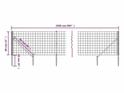 Cercados Y Ocultación|Cerca de alambre con pinchos de anclaje 0,8x25 m ES294666