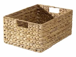 Calicosy Accesorios De Almacenaje|Cesta|Cesta de jacinto de agua estructura de metal - 17 cm de altura