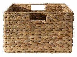 Cesta de jacinto de agua estructura de metal - 13 cm de altura^Calicosy Discount