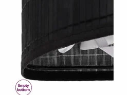 Cesta de lavandería de esquina de bambú negra de 60 l^ Outlet