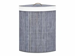 Cesto De Ropa|Cesta de lavandería esquinera de bambú 60 L
