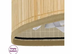 Cesta de lavandería esquinera de bambú de 60 L^ Discount
