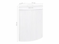Cesto De Ropa|Cesta de lavandería esquinera de bambú de 60 l