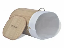 Cesta de lavandería ovalada de bambú natural Marru00f3n Hot