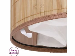 Cesta de lavandería ovalada de bambú natural Marru00f3n Hot