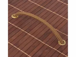 Cesta de lavandería ovalada de bambú marrón Marru00f3n Discount