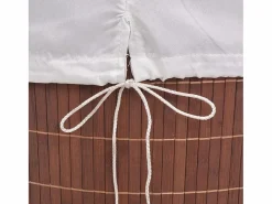 Cesta de lavandería ovalada de bambú marrón Marru00f3n Discount