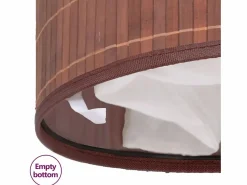 Cesta de lavandería ovalada de bambú marrón Marru00f3n Discount