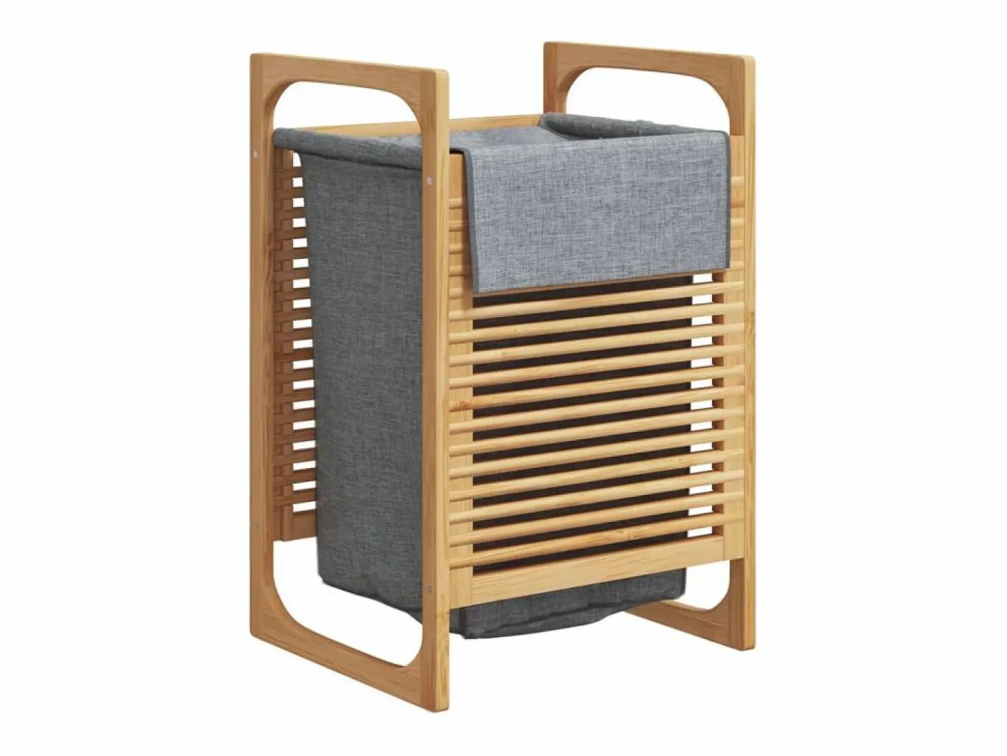 Cesta de ropa con bolsa 32x30x36,5 cm bambú^ Clearance
