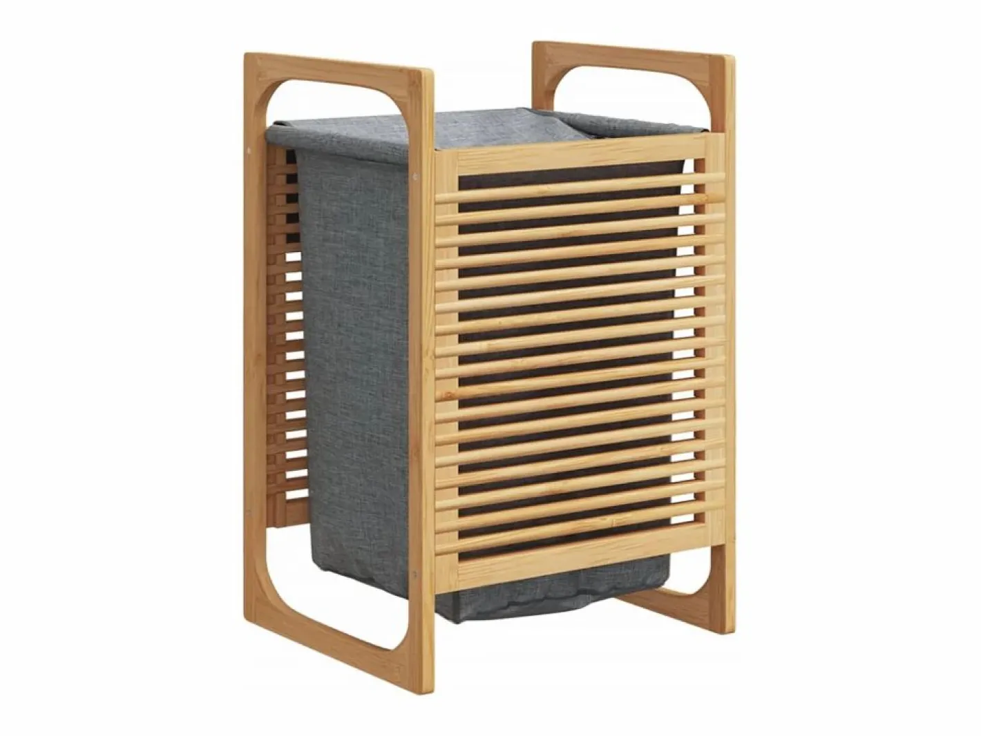 Cesta de ropa con bolsa 32x30x36,5 cm bambú^ Clearance