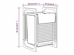 Cesta de ropa con bolsa 32x30x36,5 cm bambú^ Clearance