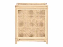 OZAIA Accesorios De Cuarto De Baño|Cesto De Ropa|Cesta de ropa de ratán con rejilla con tapa, An. 45 x P. 33 x Al. 56 cm, Natural, CALYMA