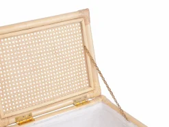 OZAIA Accesorios De Cuarto De Baño|Cesto De Ropa|Cesta de ropa de ratán con rejilla con tapa, An. 45 x P. 33 x Al. 56 cm, Natural, CALYMA