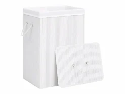 Cesto De Ropa|Cesta de ropa de una sola sección de bambú