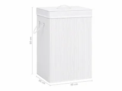 Cesto De Ropa|Cesta de ropa de una sola sección de bambú