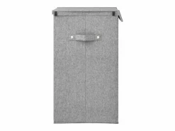 Cesta de ropa plegable 51x34,5x59 cm Tejido de lino sintético Gris Hot