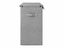 Cesta de ropa plegable 64,5x34,5x59 cm Tejido de lino sintético Gris