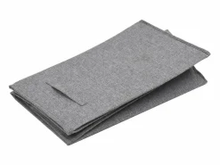 Cesta de ropa plegable 64,5x34,5x59 cm Tejido de lino sintético Gris