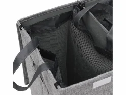Cesta de ropa plegable 64,5x34,5x59 cm Tejido de lino sintético Gris