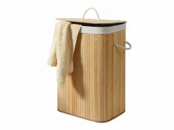 Cesta de ropa rectangular de bambú 70L - H60 cm^Calicosy Best