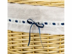 Cesta para la colada con tapa, mimbre natural, 100 l de capacidad, ideal para dormitorio y baño (51 x 38 x 57 cm)^ Best