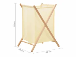 Cesta para la ropa Madera de cedro y textil 42 x 41 x 64 cm^ Best