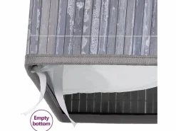 Cesto De Ropa|Cesta para la ropa sucia con 2 compartimentos, bambú , 72 L