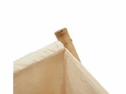 Cesto De Ropa|Cesta para la ropa sucia de bambú color blanco crema 41,5x36x63,5 cm