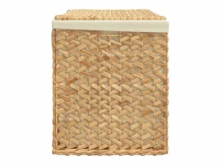 Cesto De Ropa|Cesta para la ropa sucia con 3 secciones 75x42,5x52 cm jacinto de agua