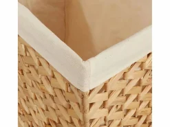 Cesto De Ropa|Cesta para la ropa sucia con 3 secciones 75x42,5x52 cm jacinto de agua