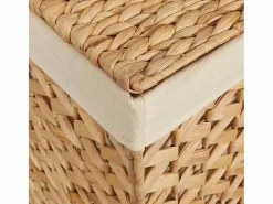 Cesto De Ropa|Cesta para la ropa sucia con 3 secciones 75x42,5x52 cm jacinto de agua