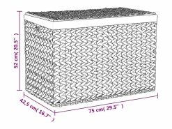 Cesto De Ropa|Cesta para la ropa sucia con 3 secciones 75x42,5x52 cm jacinto de agua
