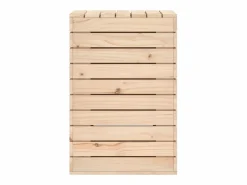 Cesta para la ropa 44x44x66 cm madera maciza de pino Marru00f3n Sale