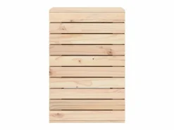 Cesta para la ropa 44x44x66 cm madera maciza de pino Marru00f3n Sale
