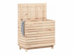 Cesta para la ropa 88,5x44x76 cm madera maciza de pino Marru00f3n Online
