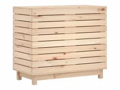 Cesta para la ropa 88,5x44x76 cm madera maciza de pino Marru00f3n Online