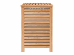 Cesta para la ropa 45x45x65 cm Madera maciza de nogal^ Outlet