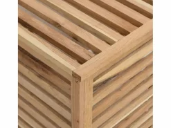 Cesta para la ropa 45x45x65 cm Madera maciza de nogal^ Outlet