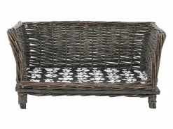 Clicnbuy Cesta para perros con cojín sauce natural 50x33x30 cm Gris Best