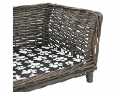 Clicnbuy Cesta para perros con cojín sauce natural 50x33x30 cm Gris Best