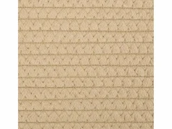Cesta para ropa beige y blanca Ø55x36 cm algodón^ Clearance