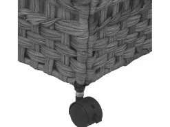 Cesto De Ropa|Cesta para ropa con ruedas 66x35x60 cm resina tejida