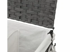 Cesto De Ropa|Cesta para ropa con ruedas 60x35x60,5 cm resina tejida