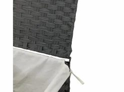 Cesta para ropa con tapa 46x33x60 cm resina tejida^ New