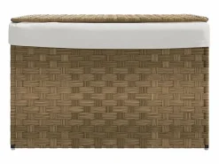 Cesto De Ropa|Cesta para ropa con tapa 55,5x35x34 cm resina tejida