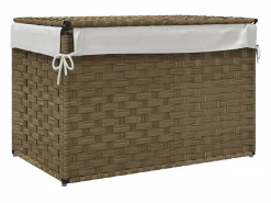Cesto De Ropa|Cesta para ropa con tapa 55,5x35x34 cm resina tejida