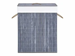 Cesta para ropa de una sola sección de bambú 83 L Gris Sale