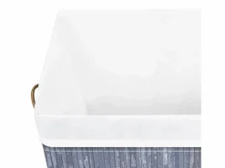 Cesta para ropa de una sola sección de bambú 83 L Gris Sale