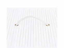 Cesta para ropa sucia de 2 secciones de bambú de 100 L Blanco Online