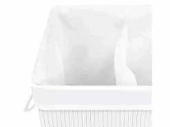 Cesto De Ropa|Cesta para ropa sucia de 2 secciones de bambú de 72 L